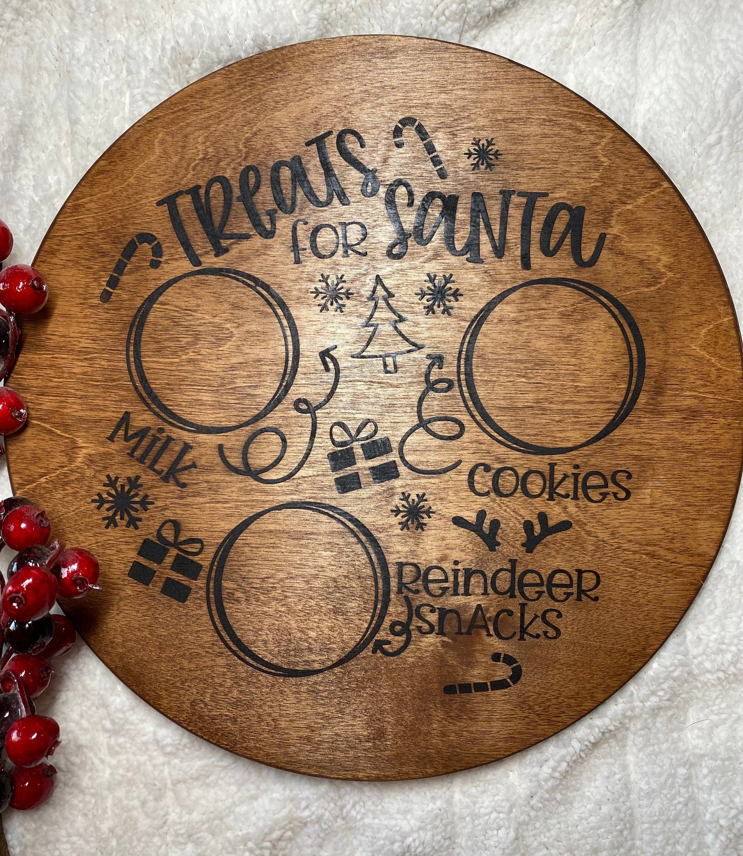 Dear Santa Plate, Treats for Santa, Holiday Plate, Christmas Kitchen