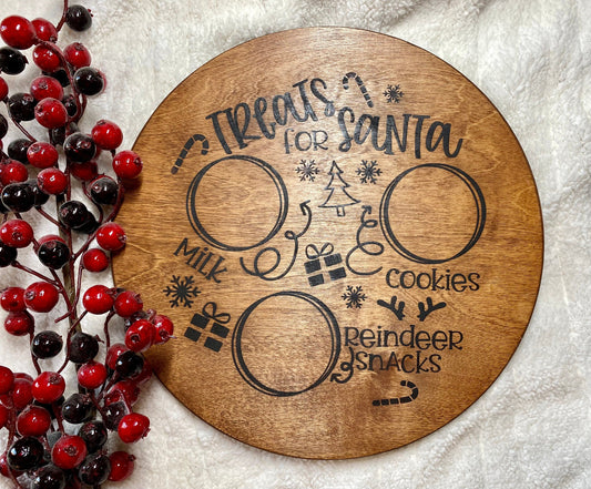 Dear Santa Plate, Treats for Santa, Holiday Plate, Christmas Kitchen